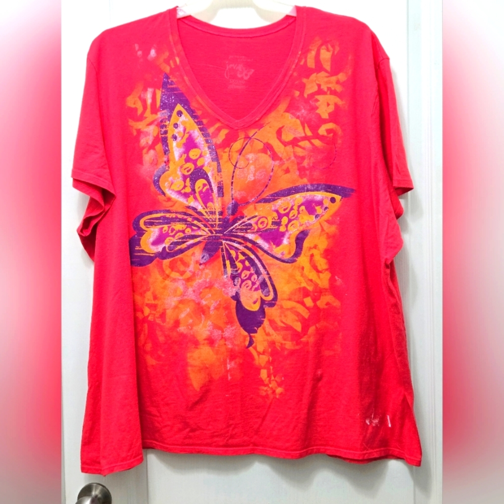 T25799 JMS Vintage Pink Designed Tee